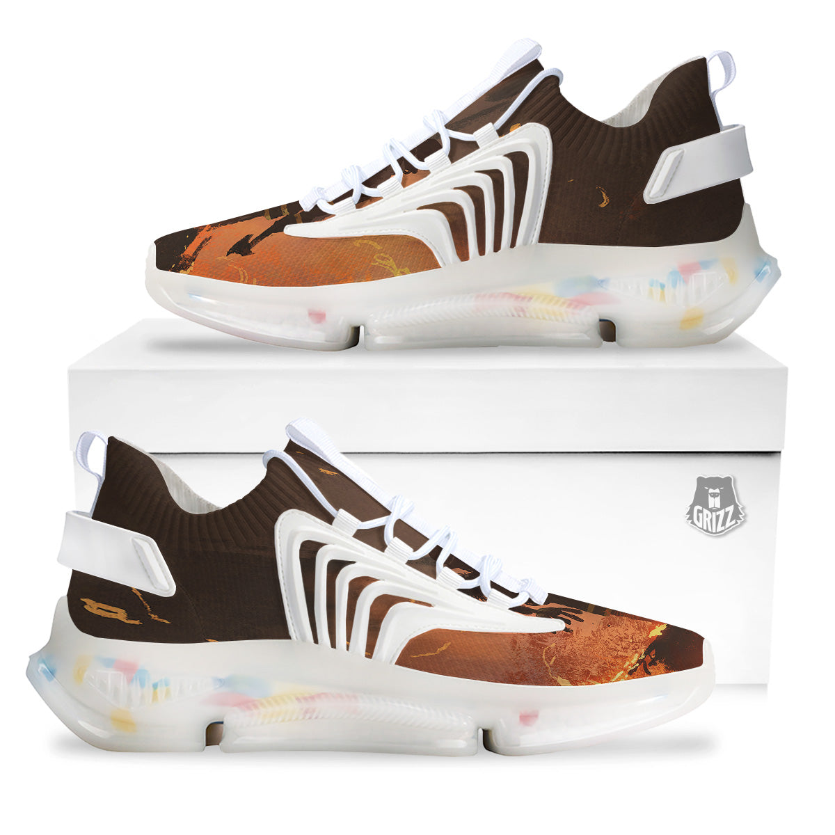 Painting Brave Firefighter Print White Gym Shoes-grizzshop