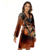 Painting Brown Horse Print Women's Robe-grizzshop
