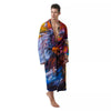 Painting Rooster Print Men's Robe-grizzshop