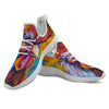 Painting Rooster Print White Athletic Shoes-grizzshop