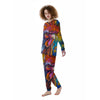 Painting Rooster Print Women's Pajamas-grizzshop