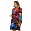 Painting Rooster Print Women's Robe-grizzshop