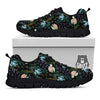 Painting Sea Turtle Print Pattern Black Sneaker-grizzshop