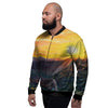 Painting Sunset Horse Print Men's Bomber Jacket-grizzshop