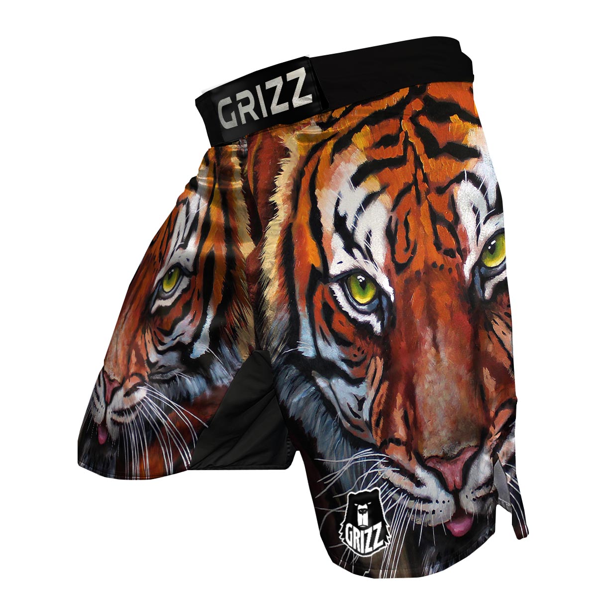 Painting Tiger Print MMA Shorts-grizzshop