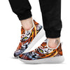 Painting Tiger Print White Athletic Shoes-grizzshop