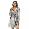 Painting White Horse Print Women's Robe-grizzshop