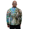 Painting White Tiger Print Men's Bomber Jacket-grizzshop