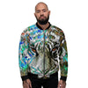 Painting White Tiger Print Men's Bomber Jacket-grizzshop