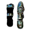 Painting White Tiger Print Muay Thai Shin Guards-grizzshop