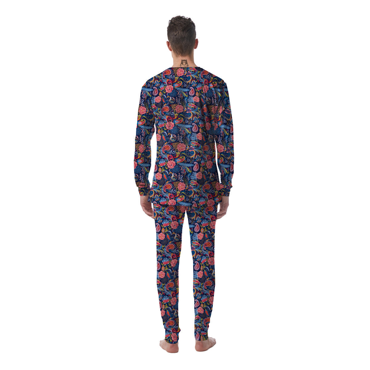 Paisley Art Print Pattern Men's Pajamas-grizzshop