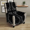 Paisley Bandana Black And White Print Pattern Armchair Protector-grizzshop