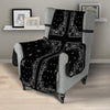 Paisley Bandana Black And White Print Pattern Armchair Protector-grizzshop