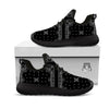 Paisley Bandana Black And White Print Pattern Black Athletic Shoes-grizzshop