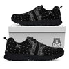 Paisley Bandana Black And White Print Pattern Black Sneaker-grizzshop