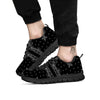 Paisley Bandana Black And White Print Pattern Black Sneaker-grizzshop