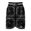 Paisley Bandana Black And White Print Pattern Boxing Shorts-grizzshop