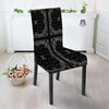 Paisley Bandana Black And White Print Pattern Dining Chair Slipcover-grizzshop