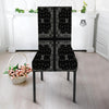 Paisley Bandana Black And White Print Pattern Dining Chair Slipcover-grizzshop