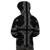 Paisley Bandana Black And White Print Pattern Men's Hoodie-grizzshop