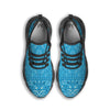 Paisley Bandana Light Blue Print Black Running Shoes-grizzshop