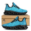 Paisley Bandana Light Blue Print Black Running Shoes-grizzshop