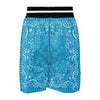 Paisley Bandana Light Blue Print Boxing Shorts-grizzshop