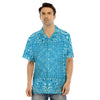 Paisley Bandana Light Blue Print Men's Hawaiian Shirt-grizzshop