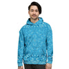 Paisley Bandana Light Blue Print Men's Hoodie-grizzshop