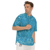 Paisley Bandana Light Blue Print Men's Short Sleeve Shirts-grizzshop