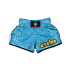 Paisley Bandana Light Blue Print Muay Thai Boxing Shorts-grizzshop