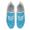 Paisley Bandana Light Blue Print White Athletic Shoes-grizzshop