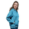 Paisley Bandana Light Blue Print Women's Hoodie-grizzshop