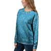 Paisley Bandana Light Blue Print Women's Sweatshirt-grizzshop