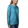 Paisley Bandana Light Blue Print Women's Sweatshirt-grizzshop