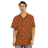 Paisley Bandana Orange Print Men's Hawaiian Shirt-grizzshop