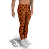 Paisley Bandana Orange Print Men's Leggings-grizzshop