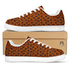 Paisley Bandana Orange Print White Low Top Sneakers-grizzshop