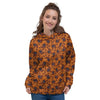 Paisley Bandana Orange Print Women's Hoodie-grizzshop