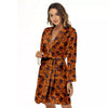 Paisley Bandana Orange Print Women's Robe-grizzshop