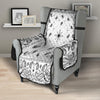 Paisley Bandana White And Black Print Armchair Protector-grizzshop