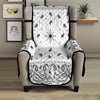 Paisley Bandana White And Black Print Armchair Protector-grizzshop