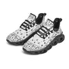 Paisley Bandana White And Black Print Black Running Shoes-grizzshop