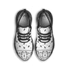 Paisley Bandana White And Black Print Black Running Shoes-grizzshop