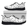 Paisley Bandana White And Black Print Black Sneaker-grizzshop