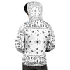 Paisley Bandana White And Black Print Men's Hoodie-grizzshop