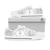 Paisley Bandana White And Black Print White Low Top Shoes-grizzshop