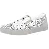 Paisley Bandana White And Black Print White Slip On Shoes-grizzshop