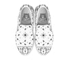 Paisley Bandana White And Black Print White Slip On Shoes-grizzshop