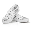 Paisley Bandana White And Black Print White Slip On Shoes-grizzshop